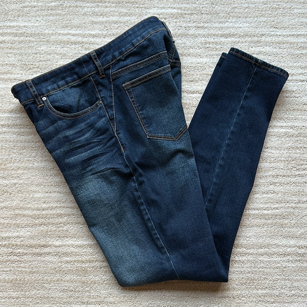 Chicos Womens Platinum Mid Rise Stretch Jeans 0.5 Size 6